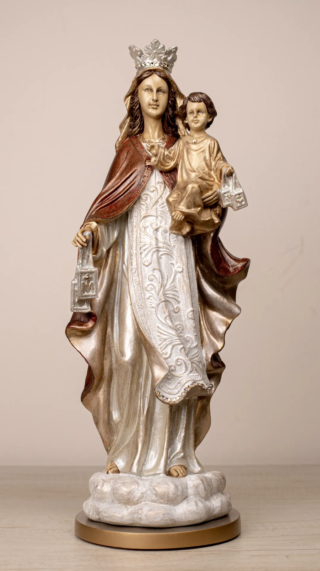 [3B4A1157] Figura de Resina Virgen del Carmen Protectora 3B4A1157