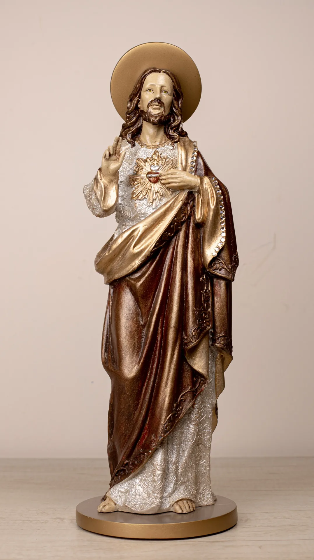 [3B4A1160] Figura de Resina Sagrado Corazón de Jesús Misericordioso 3B4A1160