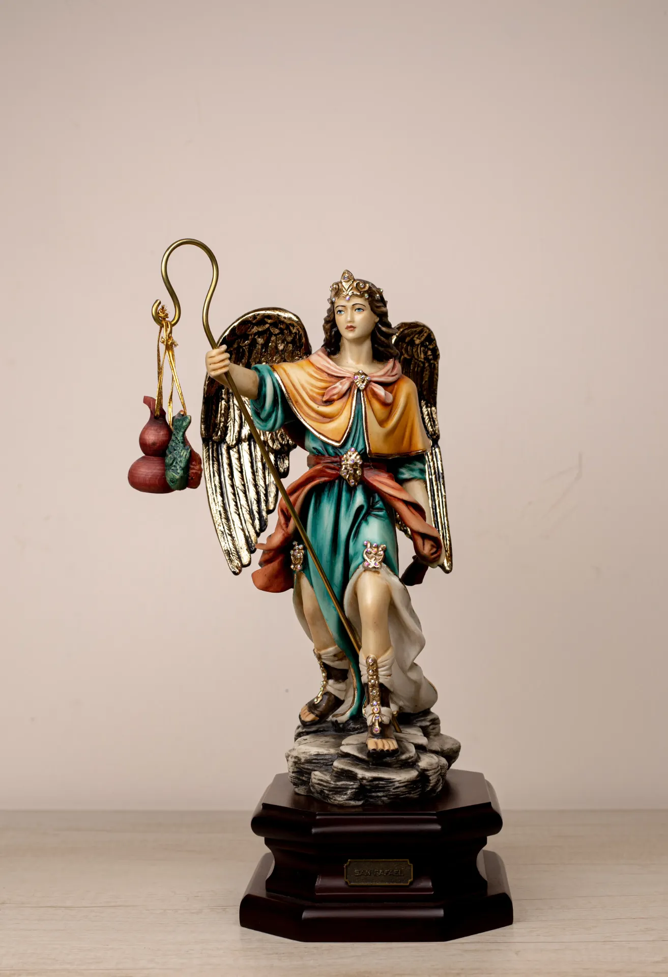 [3B4A1189] Figura de Resina Arcángel Rafael Sanador 3B4A1189