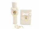 Set Premium de Primera Comunión Lino Natural con Rosario de Perla y Cristal 3B4A11237