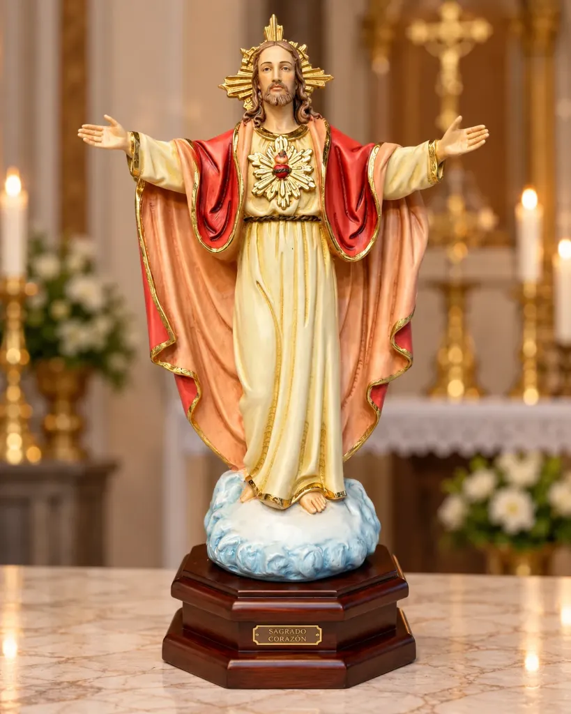 Figura de Resina Sagrado Corazón 11342
