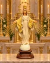 FIGURA DE RESINA VIRGEN MILAGROSA CHICA
