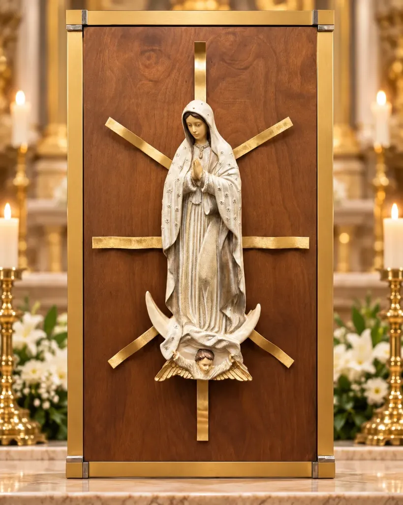 Figura de resina Cuadro Virgen