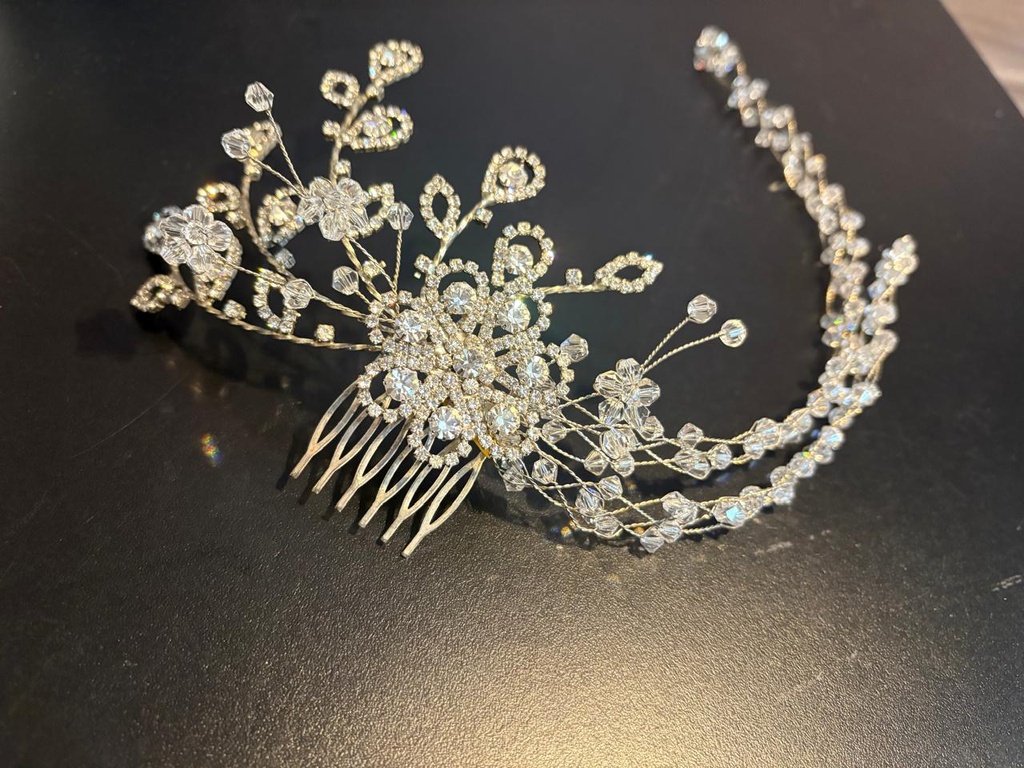 TOCADO PEDRERIA (DIADEMA, GUIA, PEINETA) MOD 14