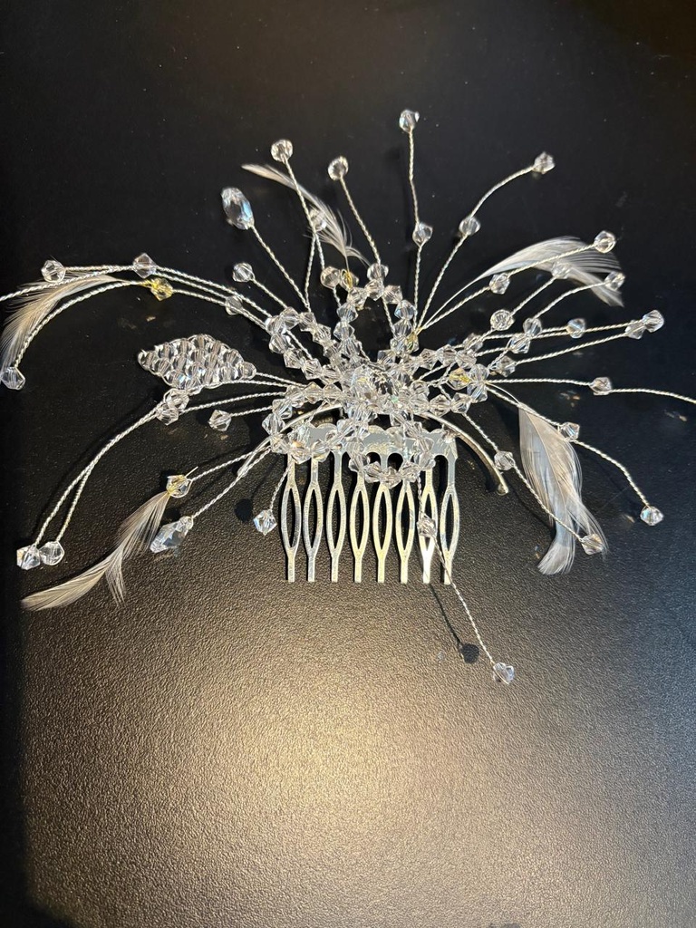 TOCADO / PEINETA CON FLOR