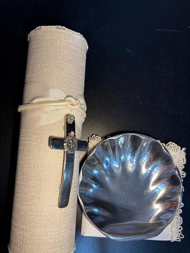 [0004279] SET BAUTIZO VINIPIEL CONCHA PEWTER